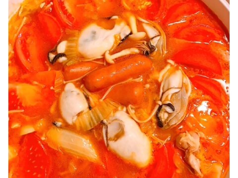 生牡蠣×トマトチーズ鍋！！